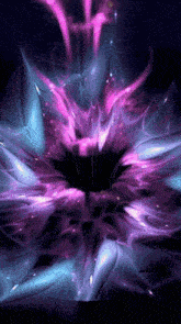 a computer generated image of a purple flower