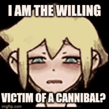 Omori Basil Omori GIF - Omori Basil Omori I Am The Willing Victim Of A Cannibal GIFs