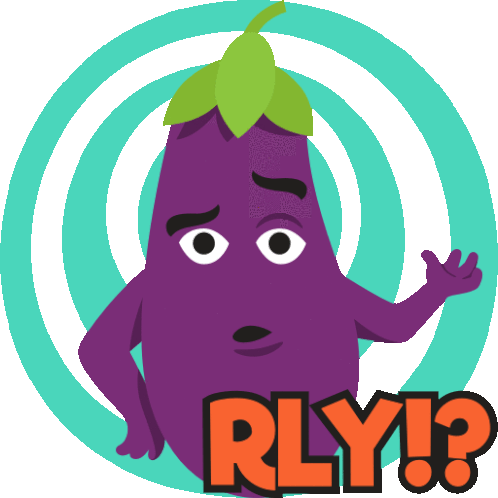 Rly Eggplant Life Sticker - Rly Eggplant Life Joypixels Stickers