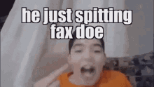 Spitting Fax Fax GIF - Spitting Fax Fax Facts GIFs