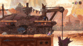 a video game is being played with a score of 57 points