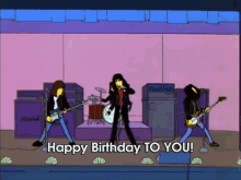The Ramones Wish You Happy Birthday GIF - Theramones Thesimpsons Happybirthday GIFs