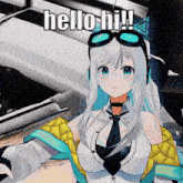 a video game character says hello hi