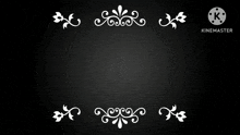 a black background with white swirls and the words kinemaster
