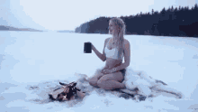 Jonna Jinton Snow GIF - Jonna Jinton Snow Coffee GIFs