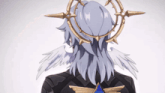 a cartoon character with wings and a halo around his head
