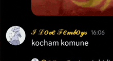 a screenshot of a tweet that says `` i love femboys kocham komune ''