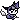 a pixel art drawing of a bat with wings and a purple and white hat .