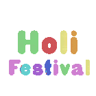 a colorful logo for the holi festival with a star in the middle