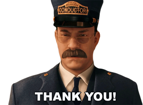 Thank You Conductor Sticker - Thank You Conductor The Polar Express Stickers