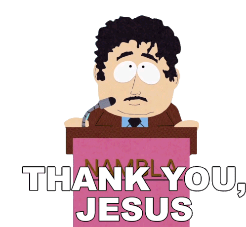 Thank You Jesus South Park Sticker - Thank You Jesus South Park S4e6 Stickers