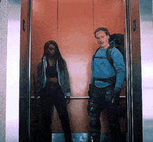 Rick Michonne The Ones Who Live Elevator GIF - Rick Michonne The Ones Who Live Elevator GIFs