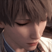 a close up of a person 's face shows their eyelashes