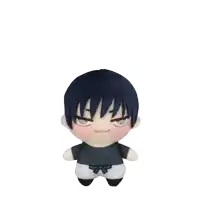 a stuffed toy of a boy with black hair