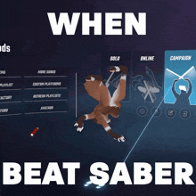 Beat Saber Furry GIF - Beat Saber Furry When GIFs