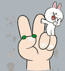 Cony Brown Friends GIF - Cony Brown Friends Peace Sign GIFs