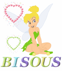 bisous hearts sparkle fairy tinker bell
