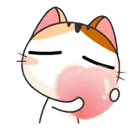 a cartoon cat is holding a pink heart in his hand