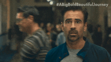a man with a surprised look on his face and the words #abigbold beautifuljourney above him