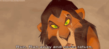 Run Away Scar GIF - Run Away Scar Lion King GIFs