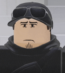 a cartoon character with a beard wearing sunglasses and a hat