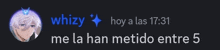 a screenshot of a chat with whizy and a time of 7:31