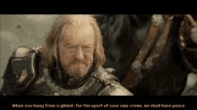 theoden meets saruman we shall have peace lotr rotk theoden