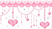 border hearts love pink sparkle