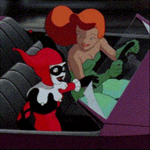 harley quinn poison ivy btas harley and ivy high five