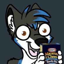 furry mac and cheese macaroni cheese excited