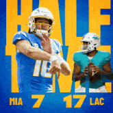 Los Angeles Chargers (17) Vs. Miami Dolphins (7) Half-time Break GIF - Nfl National Football League Football League GIFs