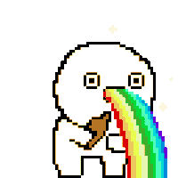 Rainbow Puke Sticker - Rainbow Puke Magical Stickers