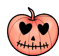 Pumpkin Love Sticker - Pumpkin Love Heart Stickers