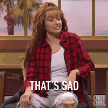 Thats Sad Melissa Villaseñor GIF - Thats Sad Melissa Villaseñor Saturday Night Live GIFs