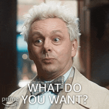 What Do You Want Aziraphale GIF
