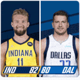two basketball players one from indiana and one from dallas
