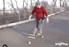 Skater Boy Roller Bladers GIF