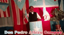 Don Pedro Albizu Campos Puerto Rico Flag GIF - Don Pedro Albizu Campos Puerto Rico Flag Speech GIFs