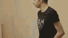 a blurry picture of a person in a black shirt