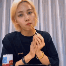 Jeonghan Eating Kyosvt GIF