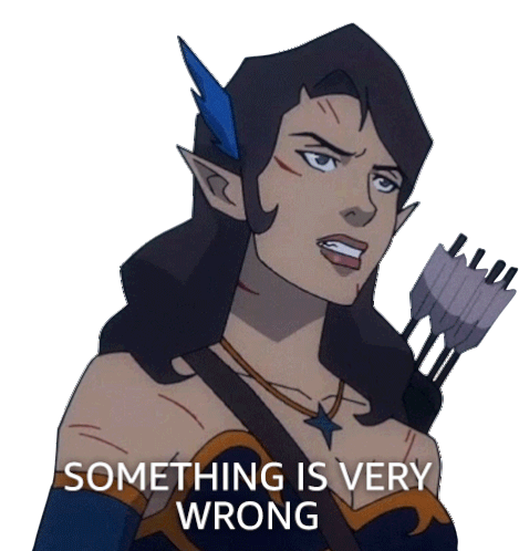 Something Is Very Wrong Vexahlia Sticker - Something Is Very Wrong Vexahlia The Legend Of Vox Machina Stickers