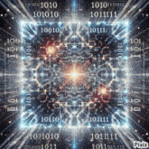 a computer generated image that shows a binary code