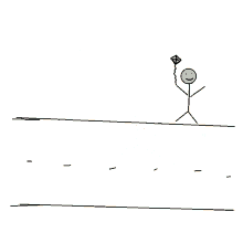 a drawing of a man holding a kite that says i love u baby