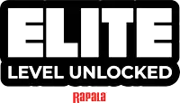 a logo for elite level unlocked by rapala