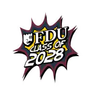 a logo for ufdu class of 2028 with a flamingo on it