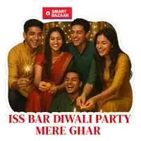 a group of people are celebrating diwali with smart bazaar