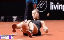 belinda bencic clay oops ouch fall