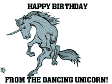 Happy Birthday From The Dancing Unicorn Happy Birthday Unicorn GIF - Happy Birthday From The Dancing Unicorn Happy Birthday Unicorn Unicorn GIFs