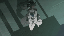 a girl in a white dress is sitting in a chair holding a book