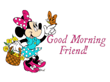 minnie mouse good morning butterfly